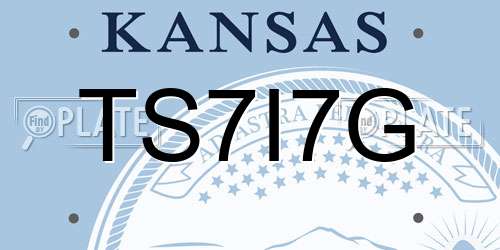 TS7I7G Kansas License Plate