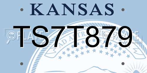 TS7T879 Kansas License Plate
