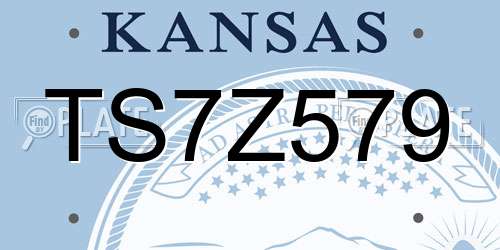 TS7Z579 Kansas License Plate