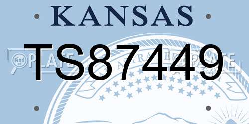 TS87449 Kansas License Plate