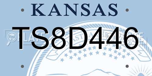 TS8D446 Kansas License Plate