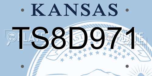 TS8D971 Kansas License Plate