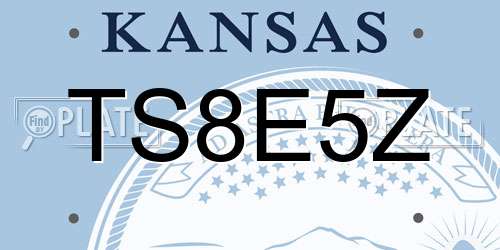 TS8E5Z Kansas License Plate