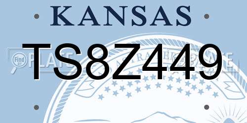 TS8Z449 Kansas License Plate