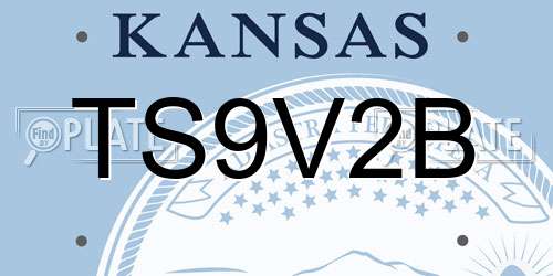 TS9V2B Kansas License Plate