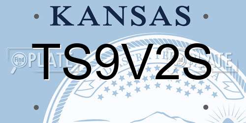 TS9V2S Kansas License Plate