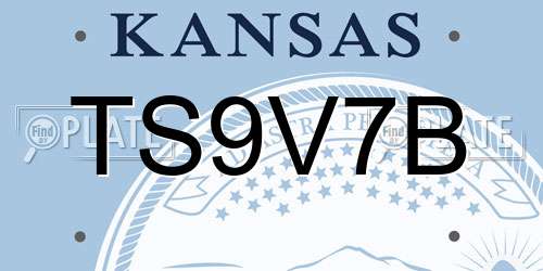 TS9V7B Kansas License Plate