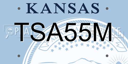 TSA55M Kansas License Plate