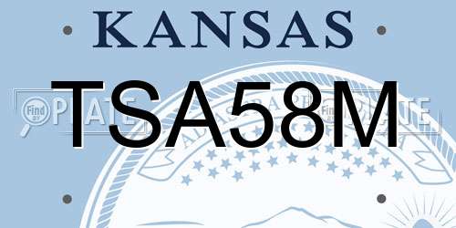 TSA58M Kansas License Plate