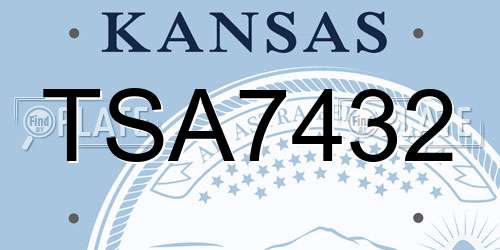 TSA7432 Kansas License Plate