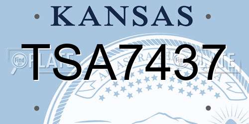 TSA7437 Kansas License Plate
