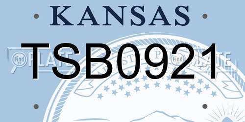 TSB0921 Kansas License Plate