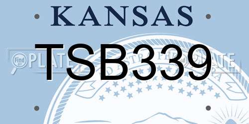 TSB339 Kansas License Plate