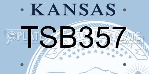 TSB357 Kansas License Plate