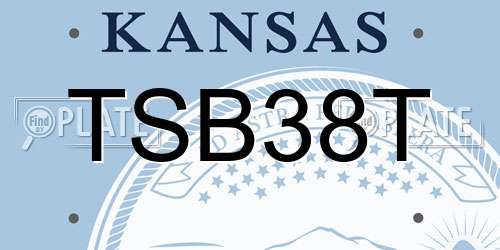 TSB38T Kansas License Plate