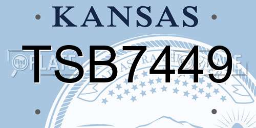TSB7449 Kansas License Plate