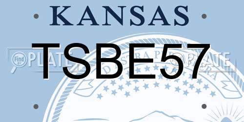 TSBE57 Kansas License Plate