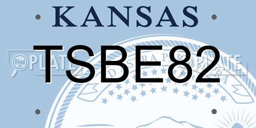 TSBE82 Kansas License Plate