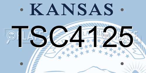TSC4125 Kansas License Plate