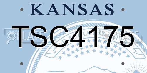 TSC4175 Kansas License Plate