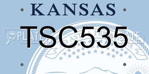 TSC535 Kansas License Plate
