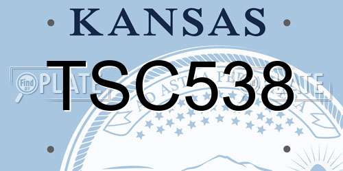 TSC538 Kansas License Plate