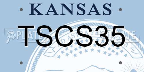 TSCS35 Kansas License Plate