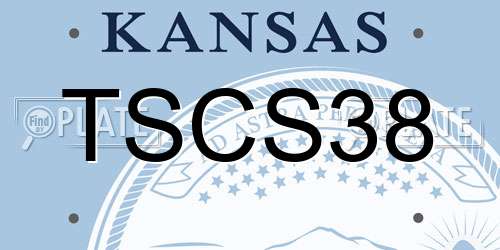 TSCS38 Kansas License Plate
