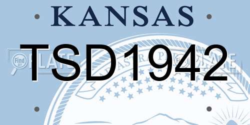 TSD1942 Kansas License Plate