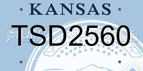 TSD2560 Kansas License Plate