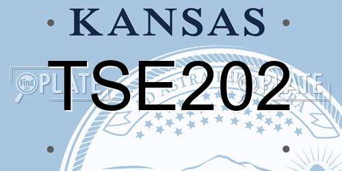 TSE202 Kansas License Plate