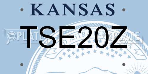 TSE20Z Kansas License Plate