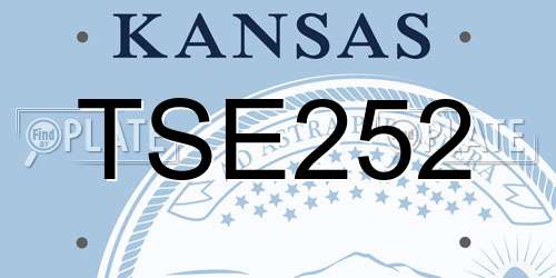 TSE252 Kansas License Plate