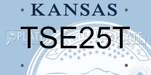 TSE25T Kansas License Plate