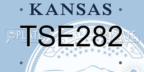 TSE282 Kansas License Plate