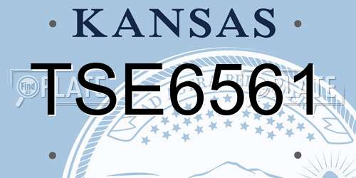 TSE6561 Kansas License Plate