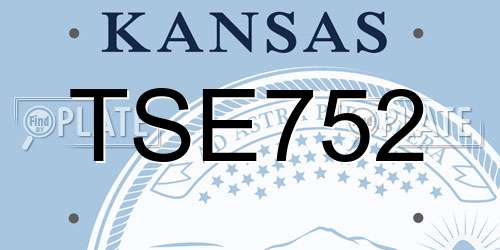TSE752 Kansas License Plate
