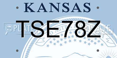 TSE78Z Kansas License Plate
