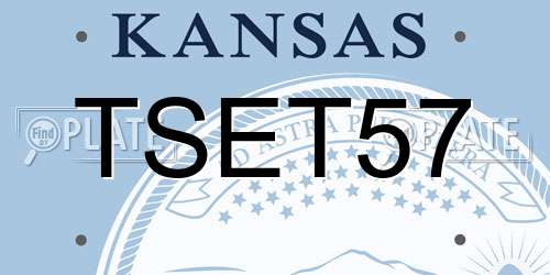 TSET57 Kansas License Plate
