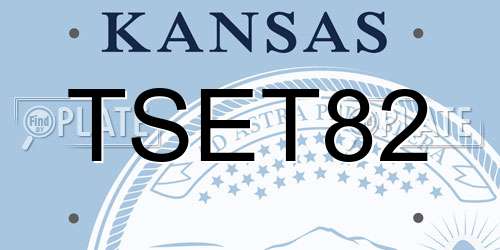 TSET82 Kansas License Plate
