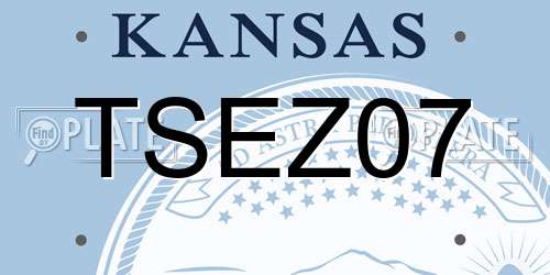 TSEZ07 Kansas License Plate