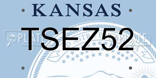 TSEZ52 Kansas License Plate