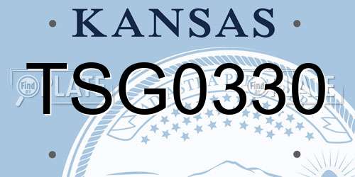 TSG0330 Kansas License Plate