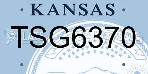 TSG6370 Kansas License Plate