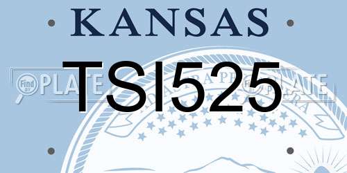 TSI525 Kansas License Plate