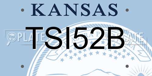 TSI52B Kansas License Plate