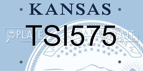 TSI575 Kansas License Plate
