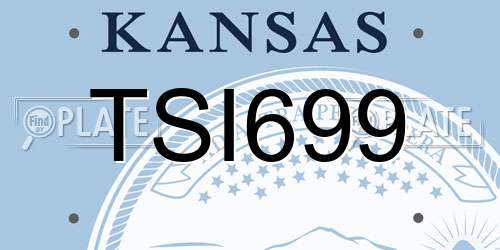 TSI699 Kansas License Plate