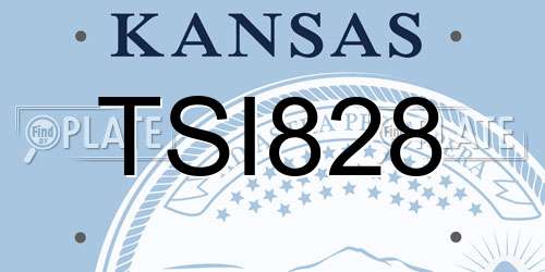 TSI828 Kansas License Plate