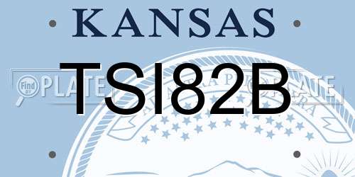 TSI82B Kansas License Plate